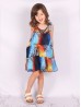 Kids Super Soft Bow Tie Shoulder Slip Fashion Dress (6-10  Yrs)